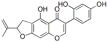 (+)-6-(2,4-Dihydroxyphenyl)-2,3-dihydro-4-hydroxy-2-(1-methylethenyl)-5H-furo[3,2-g][1]benzopyran-5-one Struktur