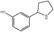 3-(吡咯烷-2-基)苯酚 结构式
