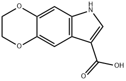 6H-1,4-Dioxino[2,3-f]indole-8-carboxylic  acid,  2,3-dihydro- 化学構造式