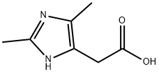 1H-Imidazole-5-acetic  acid,  2,4-dimethyl- Structure