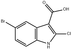 1H-Indole-3-carboxylic  acid,  5-bromo-2-chloro- Struktur