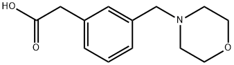 3-(4-MORPHOLINYLMETHYL)-BENZENEACETIC ACID 化学構造式