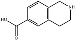 1,2,3,4-テトラヒドロイソキノリン-6-カルボン酸 化学構造式