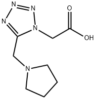 [5-(ピロリジン-1-イルメチル)-1H-テトラゾール-1-イル]酢酸 HYDROCHLORIDE 化学構造式