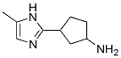 Cyclopentanamine,  3-(5-methyl-1H-imidazol-2-yl)- Structure