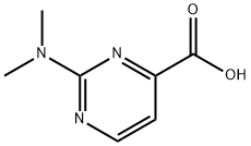 2-(ジメチルアミノ)ピリミジン-4-カルボン酸 化学構造式