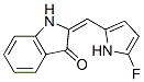 3H-Indol-3-one,  2-[(5-fluoro-1H-pyrrol-2-yl)methylene]-1,2-dihydro-,933782-84-4,结构式