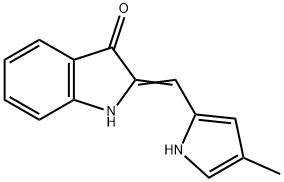 3H-Indol-3-one,  1,2-dihydro-2-[(4-methyl-1H-pyrrol-2-yl)methylene]- 结构式