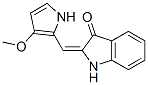 3H-Indol-3-one,  1,2-dihydro-2-[(3-methoxy-1H-pyrrol-2-yl)methylene]- Struktur