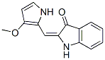 3H-Indol-3-one,  1,2-dihydro-2-[(3-methoxy-1H-pyrrol-2-yl)methylene]- 化学構造式