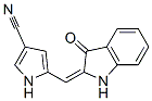 1H-Pyrrole-3-carbonitrile,  5-[(1,3-dihydro-3-oxo-2H-indol-2-ylidene)methyl]-,933783-00-7,结构式