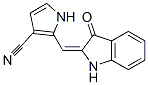 1H-Pyrrole-3-carbonitrile,  2-[(1,3-dihydro-3-oxo-2H-indol-2-ylidene)methyl]-,933783-01-8,结构式