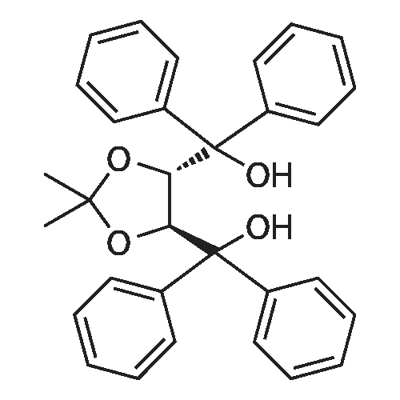 (4S,5S)-(2,2-二甲基-1,3-二氧戊环-4,5-二基)双(二苯基甲醇), 93379-49-8, 结构式