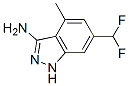 1H-INDAZOL-3-AMINE, 6-(DIFLUOROMETHYL)-4-METHYL- Struktur