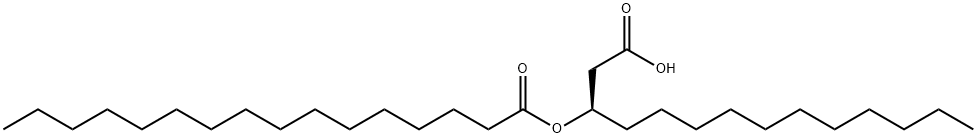 (R)-3-(十六烷酰氧基)十四烷酸, 93390-37-5, 结构式