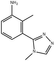 [2-甲基-3-(4-甲基-4H-1,2,4-三唑-3-基)苯基]胺, 933918-98-0, 结构式
