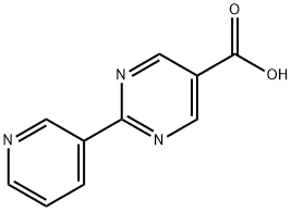 2-pyridin-3-ylpyrimidine-5-carboxylic acid Struktur