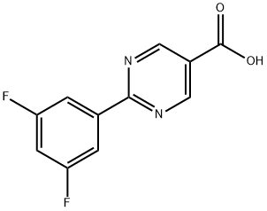 2-(3,5-Difluorophenyl)pyrimidine-5-carboxylic acid Struktur