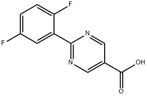 2-(2,5-Difluorophenyl)pyrimidine-5-carboxylic acid Structure