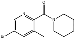 5-BROMO-3-METHYL-2-[(PIPERIDIN-1-YL)CARBONYL]PYRIDINE|5-溴-3-甲基-2-[(哌啶-1-基)羰基]吡啶