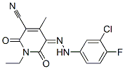 3-Pyridinecarbonitrile,  5-[2-(3-chloro-4-fluorophenyl)hydrazinylidene]-1-ethyl-1,2,5,6-tetrahydro-4-methyl-2,6-dioxo-|