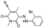 3-Pyridinecarbonitrile,  5-[2-(2-bromophenyl)hydrazinylidene]-1,2,5,6-tetrahydro-1,4-dimethyl-2,6-dioxo- Structure