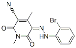 3-Pyridinecarbonitrile,  5-[2-(2-bromophenyl)hydrazinylidene]-1,2,5,6-tetrahydro-1,4-dimethyl-2,6-dioxo- Struktur