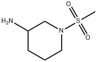 1-メタンスルホニルピペリジン-3-イルアミン 化学構造式