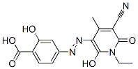 Benzoic  acid,  4-[2-(5-cyano-1-ethyl-1,6-dihydro-2-hydroxy-4-methyl-6-oxo-3-pyridinyl)diazenyl]-2-hydroxy- Structure