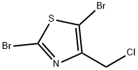 4-クロロメチル-2,5-ジブロモチアゾール 化学構造式