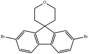 2,7-ジブロモ-2',3',5',6'-テトラヒドロスピロ[フルオレン-9,4'-ピラン] 化学構造式