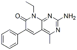 Pyrido[2,3-d]pyrimidin-7(8H)-one,  2-amino-8-ethyl-4-methyl-6-phenyl- 结构式