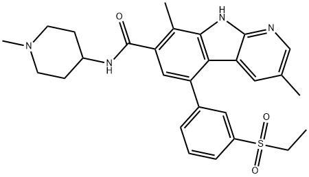5-[3-(Ethylsulfonyl)phenyl]-3,8-dimethyl-N-(1-methyl-4-piperidinyl)-9H-pyrido[2,3-b]indole-7-carboxamide price.