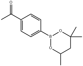 1-[4-(4,4,6-Trimethyl-1,3,2-dioxaborinan-2-yl)phenyl]ethan-1-one 结构式