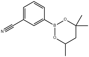 3-(4,4,6-Trimethyl-1,3,2-dioxaborinan-2-yl)benzonitrile Structure