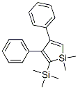 1,1-DIMETHYL-3,4-DIPHENYL-2-TRIMETHYLSILANYL-1H-SILOLE 化学構造式