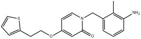 1-(3-AMINO-2-METHYL-BENZYL)-4-(2-THIOPHEN-2-YL-ETHOXY)-2-PYRIDONE Struktur