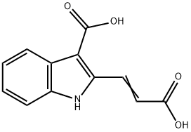 1H-Indole-3-carboxylic  acid,  2-(2-carboxyethenyl)- Structure