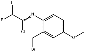 N-[2-(BROMOMETHYL)-4-METHOXYPHENYL]-2,2-DIFLUOROACETIMIDOYL CHLORIDE Struktur