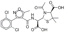 [3-(2,6-Dichlorophenyl)-5-Methyl-4-isoxazolyl]carbonyl N3-Acetylpenicilloic Acid Structure