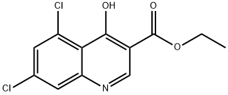 5,7-二氯-4-羟基3-喹啉羧酸乙酯,93514-82-0,结构式