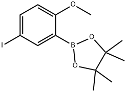 2-(5-Iodo-2-methoxyphenyl)-4,4,5,5-tetramethyl-1,3,2-dioxaborolane Struktur
