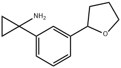 Cyclopropanamine, 1-[3-(tetrahydro-2-furanyl)phenyl]- Structure