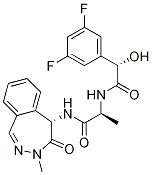 (ALPHAS)-N-[(1S)-2-[[(5S)-4,5-二氢-3-甲基-4-氧代-3H-2,3-苯并二氮杂卓-5-基]氨基]-1-甲基-2-氧代乙基]-3,5-二氟-ALPHA-羟基苯乙酰胺, 935525-13-6, 结构式