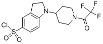 1-[1-(trifluoroacetyl)piperidin-4-yl]indoline-5-sulfonyl chloride Struktur