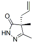 3H-Pyrazol-3-one,  2,4-dihydro-4,5-dimethyl-4-(2-propen-1-yl)-,  (4R)- Structure