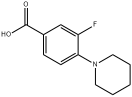 Benzoic acid, 3-fluoro-4-(1-piperidinyl)- Struktur