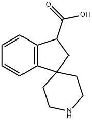 螺[-1H-茚-1,4'-哌啶] -3-羧酸,2,3-二氢 结构式