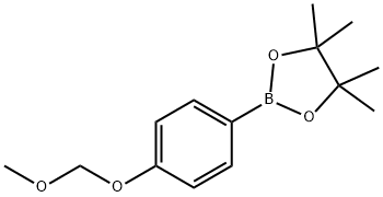 2-(4-Methoxymethoxy-phenyl)-4,4,5,5-tetramethyl-[1,3,2]dioxaborolane 化学構造式