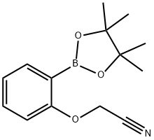 [2-(4,4,5,5-Tetramethyl-[1,3,2]dioxaborolan-2-yl)-phenoxy]-acetonitrile 化学構造式